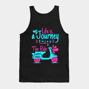 Neon Inspirational Quote Art: Enjoy the Ride Tank Top